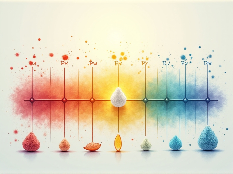 A color-coded pH scale ranging from 0 to 14, with examples of common substances at each level. The scale is divided into acidic, neutral, and alkaline sections, with Epsom salt highlighted in the neutral range to emphasize its optimal pH stability.